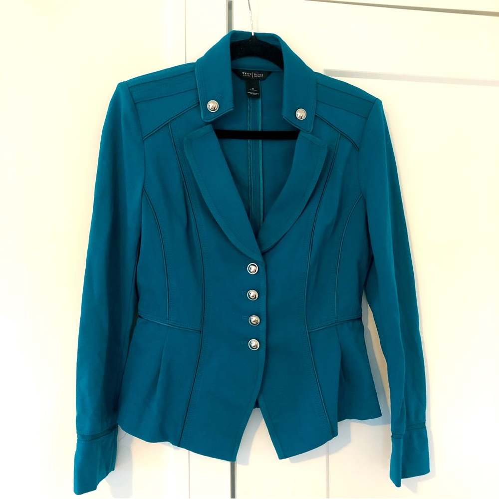 White House Black Market stretch military blazer